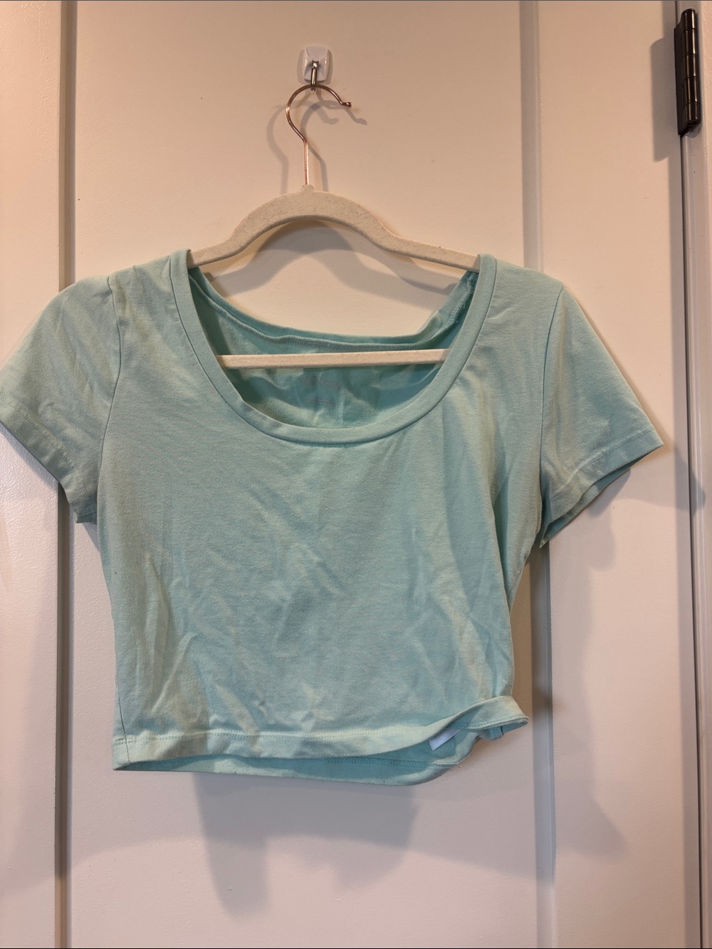 wild fable Mint Scoop Neck Short Sleeve Crop Top